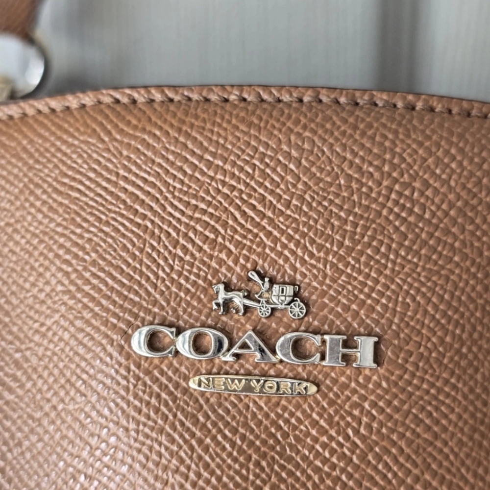 Coach Christie Carryall Leather HandBag Brown Women Large 3way Removeable Strap - Picture 5 of 13